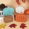 Wooden Fall Pumpkin Decorations for Home – 4PCS Rustic Farmhouse Thanksgiving Pumpkin Block Signs for Tiered Tray, Tabletop, Shelf, Office & Autumn Harvest Mantel Decor